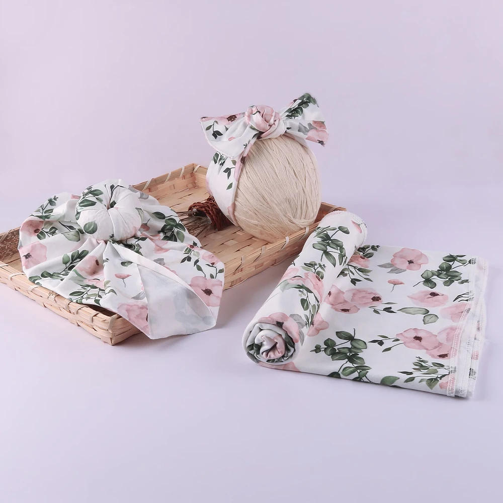 Cobertor do bebê recém-nascido, 90cm, conjunto de chapéu e cabeça, acessórios foto recém-nascidos