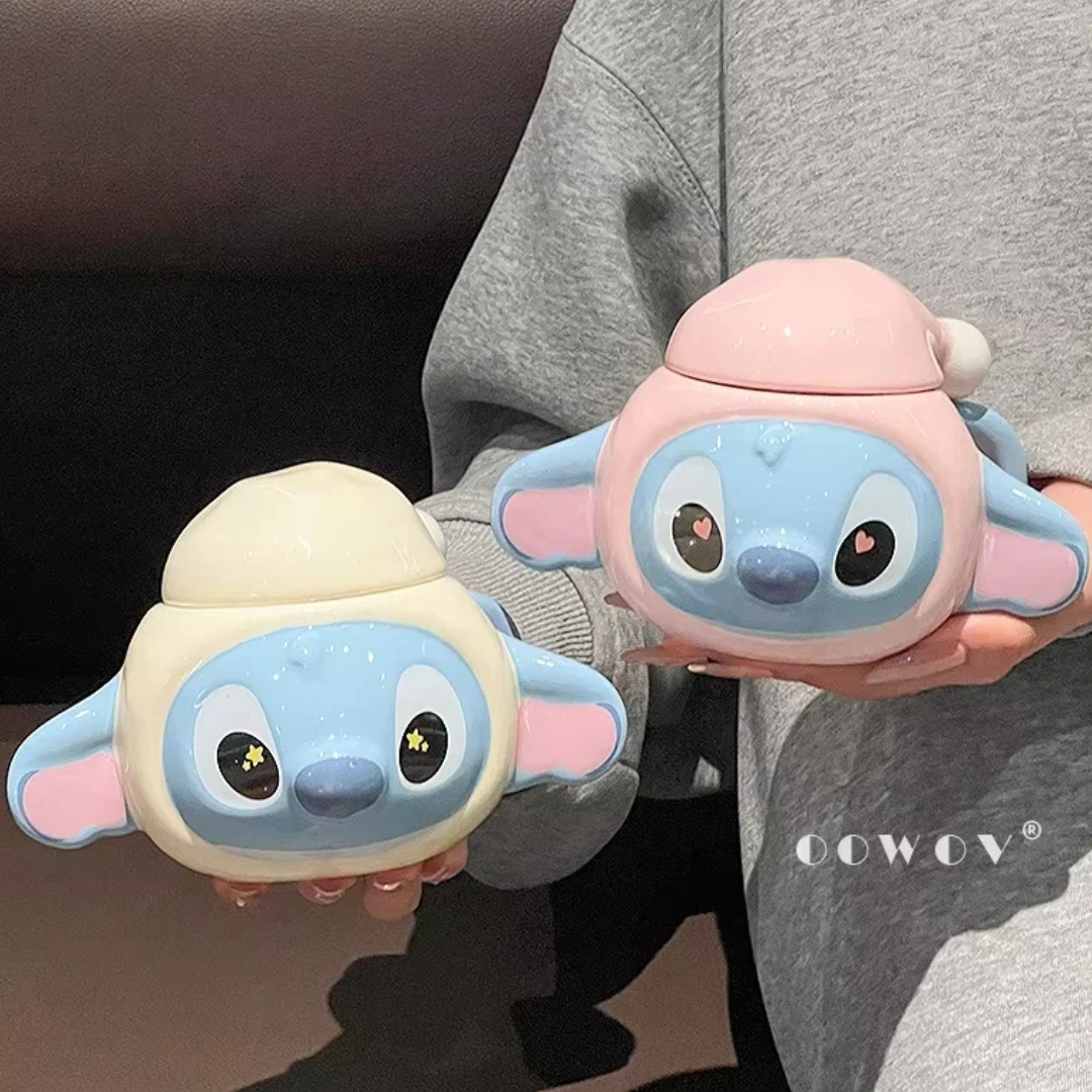 

Совместная модельная чашка Stitch 2025, керамическая кружка, кавайная кофейная чашка, детская чашка для завтрака, чашка для молока, подарок на день рождения для девочек, новинка
