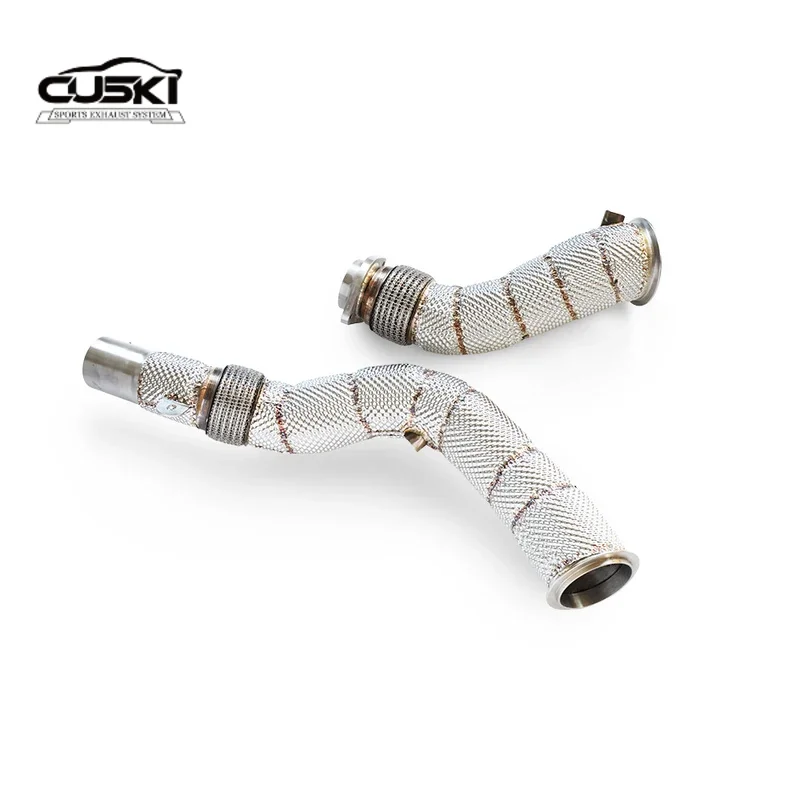 

High Performance free flowing downpipe manifold for BMW M3 F80 M4 F82 3.0T 2014-2019 quality stainless steel auto Exhaust parts