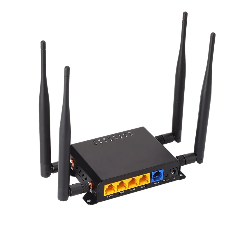 

WE826-T2 WiFi Router 4G 3G Modem With SIM Card Slot 300Mbps Access Point Openwrt 128MB 12V GSM LTE USB Wan 4*LAN 4*Antenna