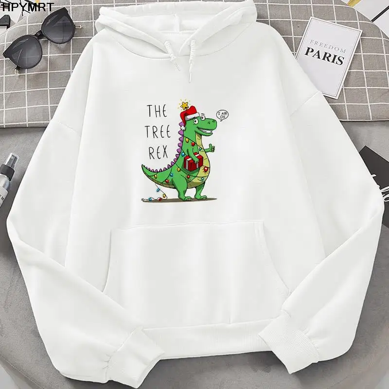 Autumn And Winter Women Sweatshirt Hoody Ladies Hooded little Dinosaur Prints Casual Pullovers Korean Girls Long Sleeve Clothes