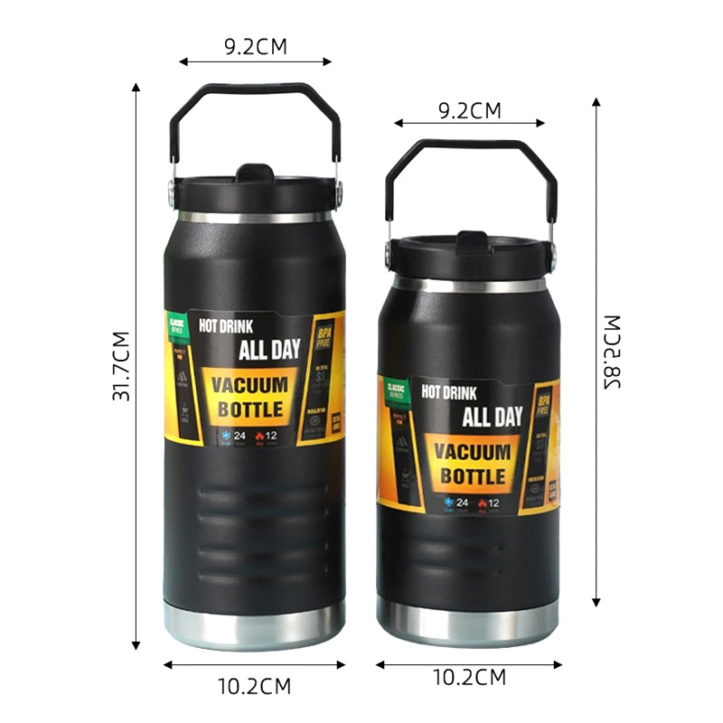 Portable Large Capacity Thermal Water Bottle 304 Stainless Steel Vacuum Flasks Outdoor Sports Climbing Cycling Cold Hot kettle
