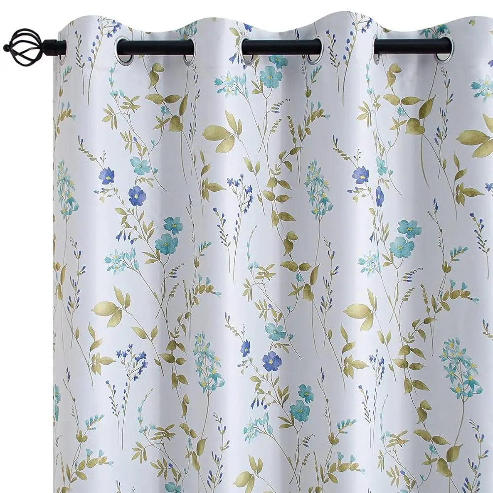 

Floral Blackout Ains 84 Hes Long 2 Panels Set, Flower Ains For Bedroom, Grommet Topthermal Insulating Room Darkening, Pretty