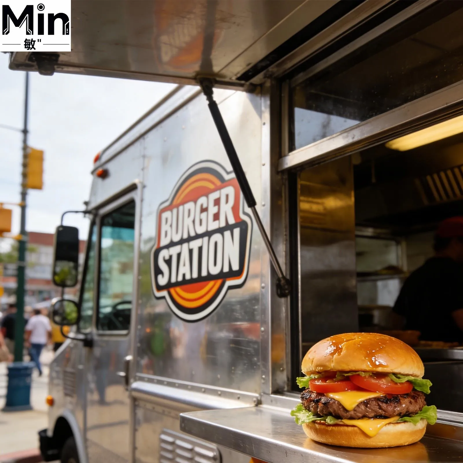 Mobile Street Food Truck Trailer with Full Stainless Steel Kitchen Equipment for Restaurant Coffee Barbecue Vending