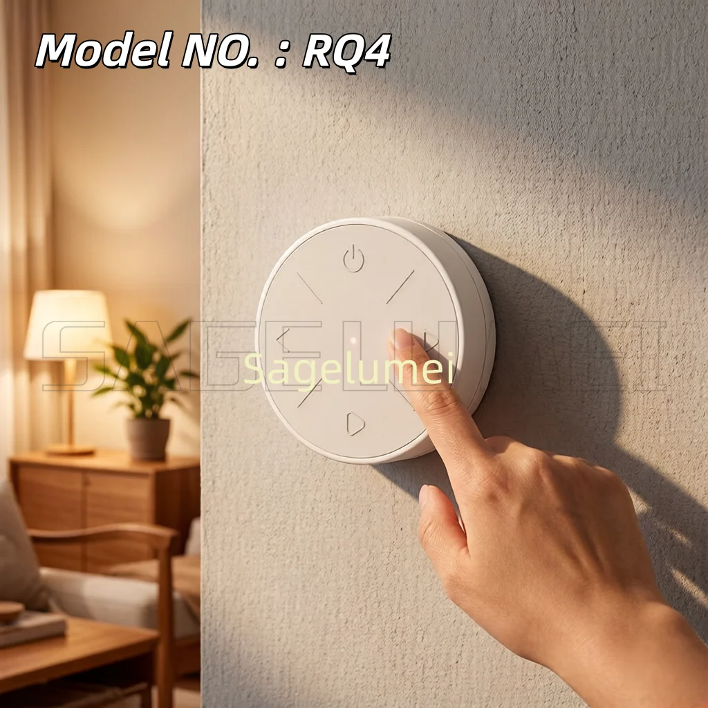 

Skydance RF Mini Style 5-in-1 RQ4 White/Black Color Temperature Remote Control 4-Button RF DIM/CCT/RGB/RGBW/RGB+CCT Controller