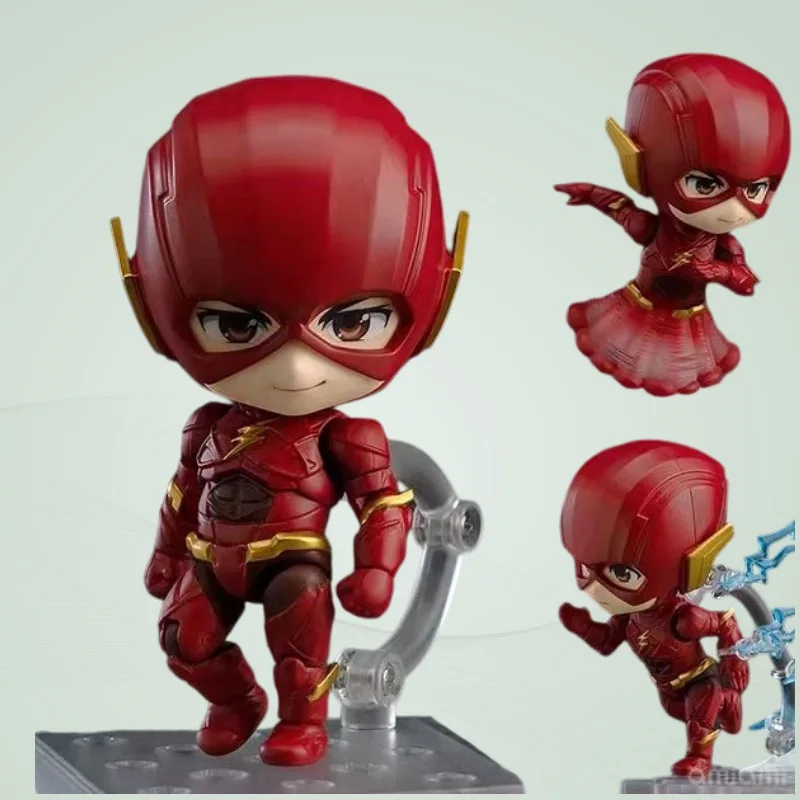 Marvel Animation Q Version Nendoroid Justice League Hero Figure Ornament The Flash Movable and Interchangeable Toy Figure Model