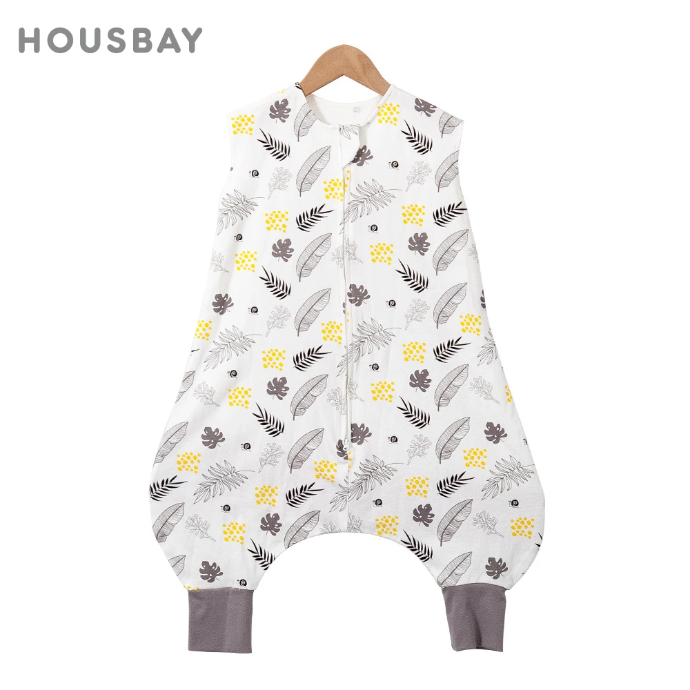 

Спальный мешок для детей 2-4 лет, летние тонкие пижамы без рукавов для мальчиков и девочек, детская домашняя одежда, спальные мешки с принтом листьев