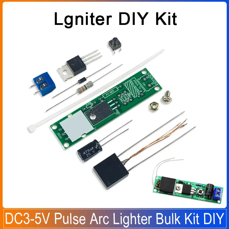 

DC3-5V Pulse Arc Lighter Bulk Kit DIY Electronic Lighter Kit - High Voltage Lgniter DIY Kit