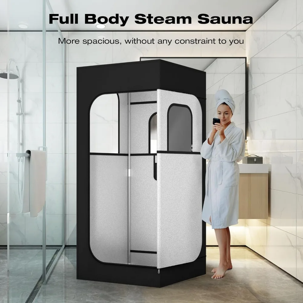 71in Full Size Sauna a vapore tela 600D, scatola Sauna, vapore portatile, Touchscreen personale a vapore generatore 1000W e 2.6 L