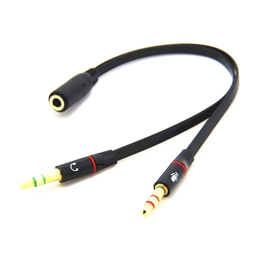 Złącze przewodowe Mikrofon Słuchawki Rozdzielacz Y Kabel audio Adapter 3,5 mm