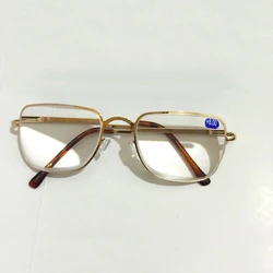 Vintage Gold Black Silver Reading Glasses with Glass-lenses High-diopters +450 +600+650 +700 +800 Reader