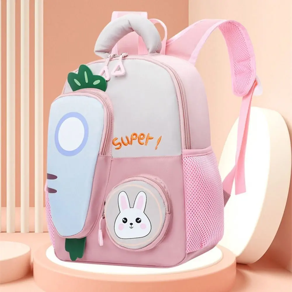 

Large Capacity Children's School Bags 3D Carrot Design Ridge Protection Cartoon Kids Backpacks Waterproof Wear-resistant