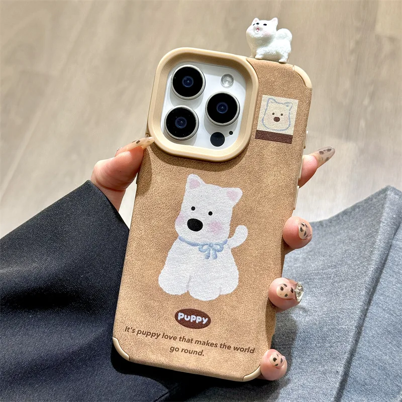 

Cute Puppy Doll IPhone Case for IPhone 17Pro Max 17 Air 16 Pro Protective Case Apple 15 14 13 Kawaii IPhone XR XS Max Phone Case