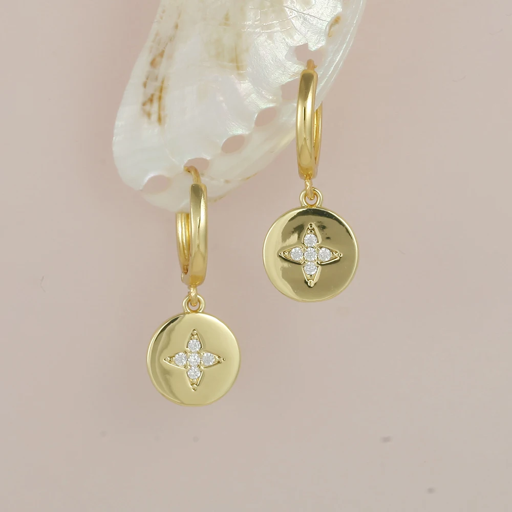 Trendy Star Earrings For Women Gold Color Copper Party Wholesale Excellent Quality Euro-American Jewelry