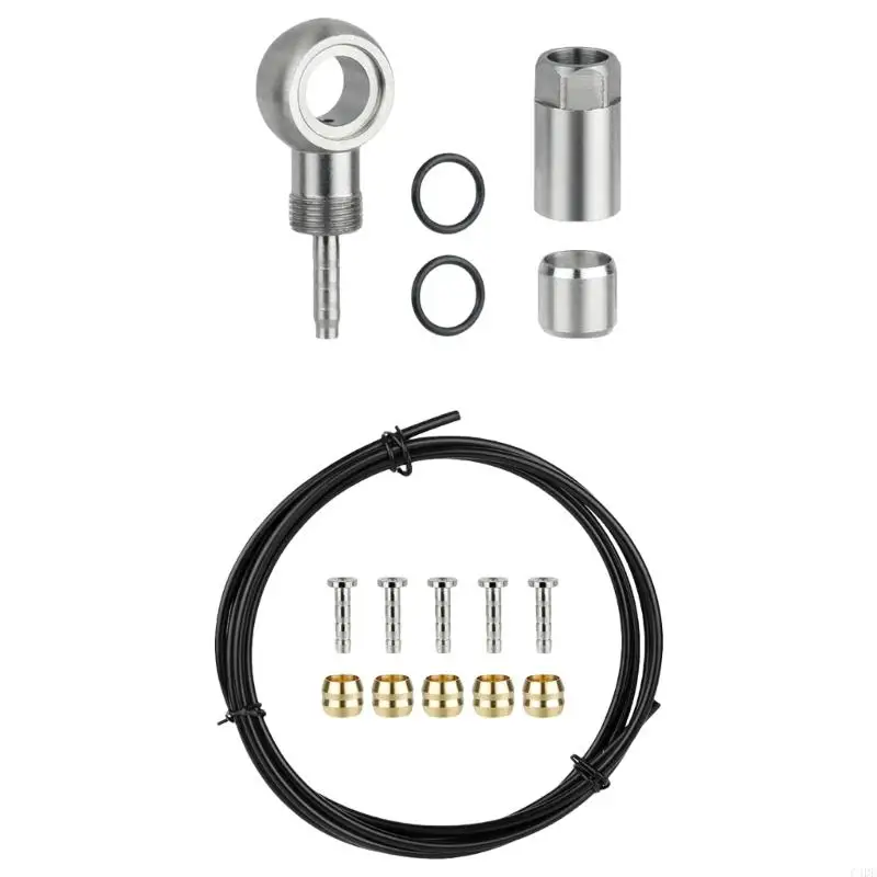 C4DE 1Set Quickly Connect Fittings Plumbing Essential Oil Lubrication Systems for Smooth Braking