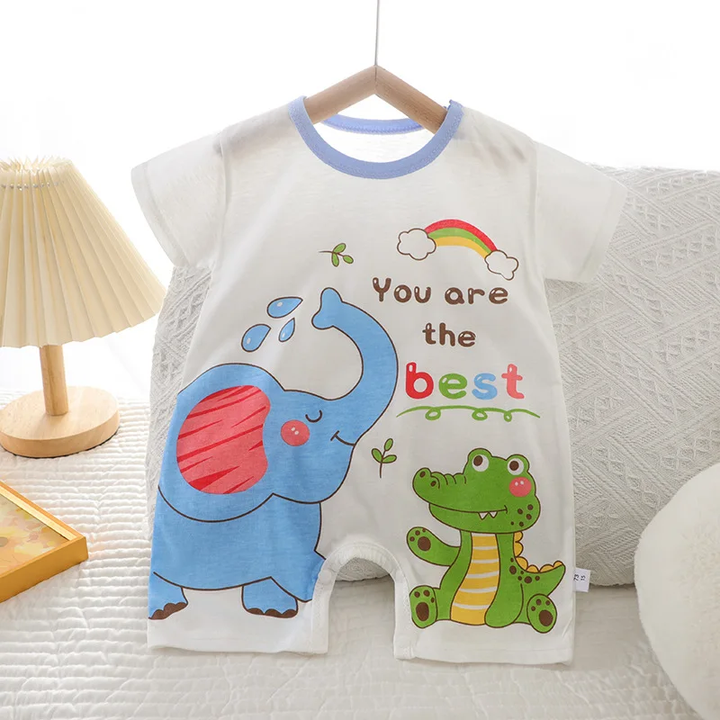 New Summer Baby Crawling Clothes  Newborn Children Jumpsuit Boy Baby Thin Girl Short-sleeved romper