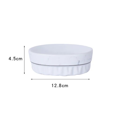 White Ceramic Bathroom 5-piece Set Wash  Decoration Accessories Mouth Cup Toothbrush Holder Soap Dish Lotion Bottle Plastic Tray