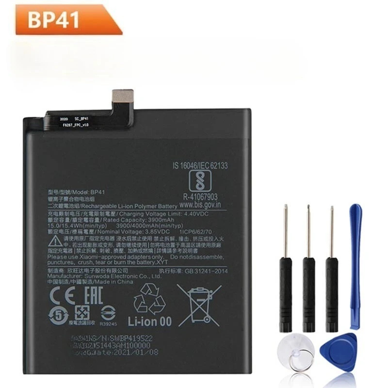 Replacement Battery BP41 For Xiaomi Redmi K20 Mi9T Mi 9T 3900mAh + Tools