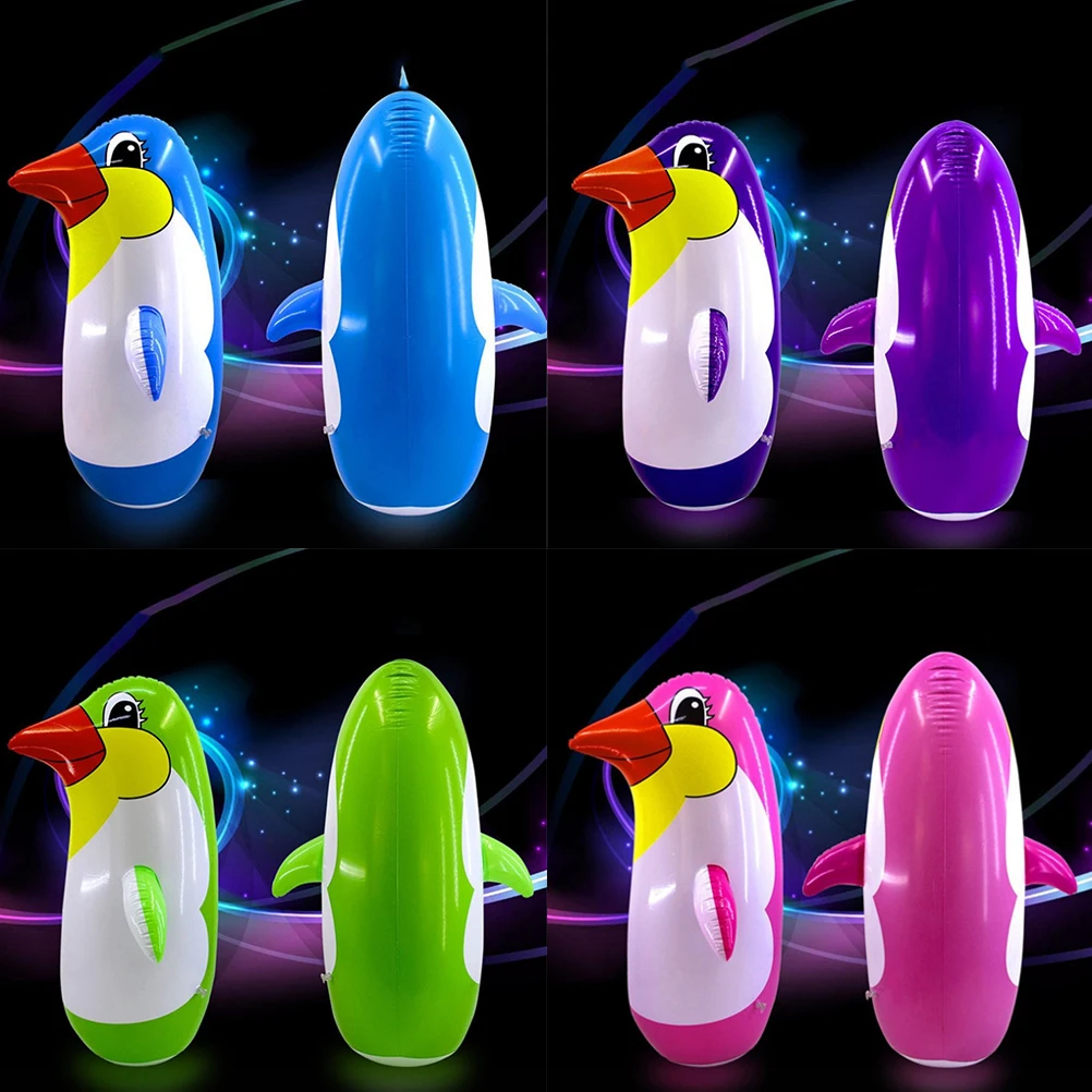 ZK30 PVC Brinquedo Inflável Dos Desenhos Animados Pinguim Copo para Crianças Presentes Piscina Praia