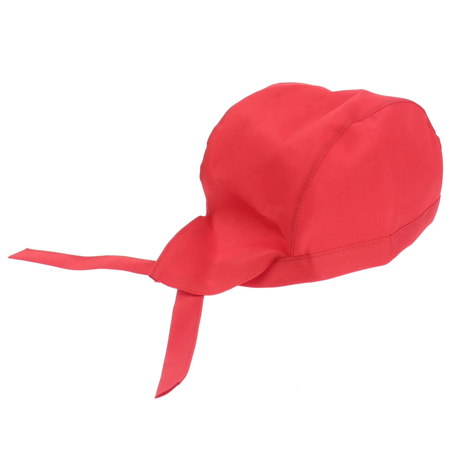 Cappello da chef rosso per uomo donna tela resistente cucina catering uniforme morbido e confortevole design a nastro regolabile cappello da server turbante