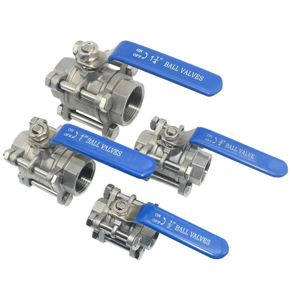 OEM 304 SS Three-Way Ball Valve 3/8