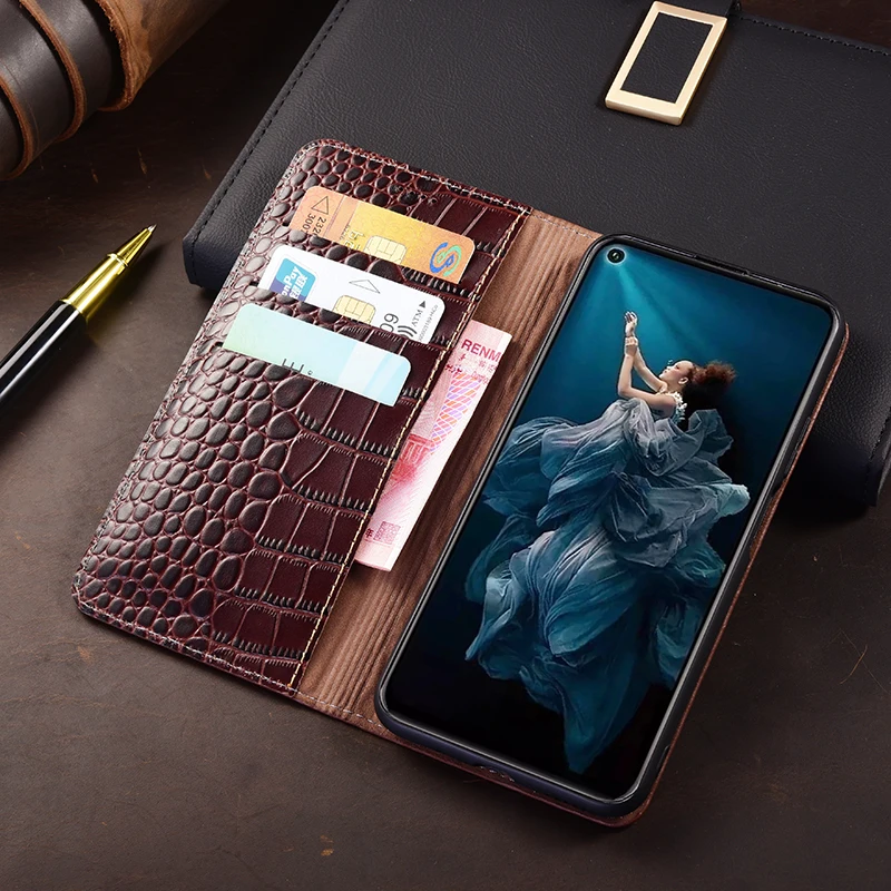 

Crocodile Leather Phone Case For Motorola Moto G31 G41 G51 G71 G71S G20 G30 G40 G50 G60 G60s G100 G200 Cowhide Walle Flip Cover