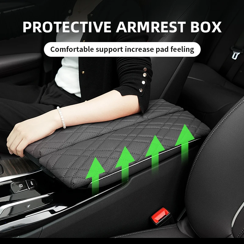 PU Leather Car Armrest Box Cover Cushion Center Console Armrest Protector Pad For BMW 5 Series G30 G32 6GT 2018-2023 Accessories