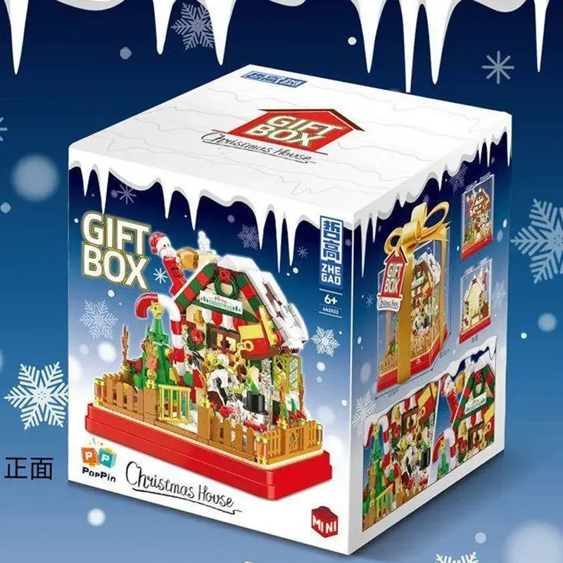 Christmas Santa Apple House Building Blocks DIY Toy Halloween/Thanksgiving Day/Christmas Children Kid Gift