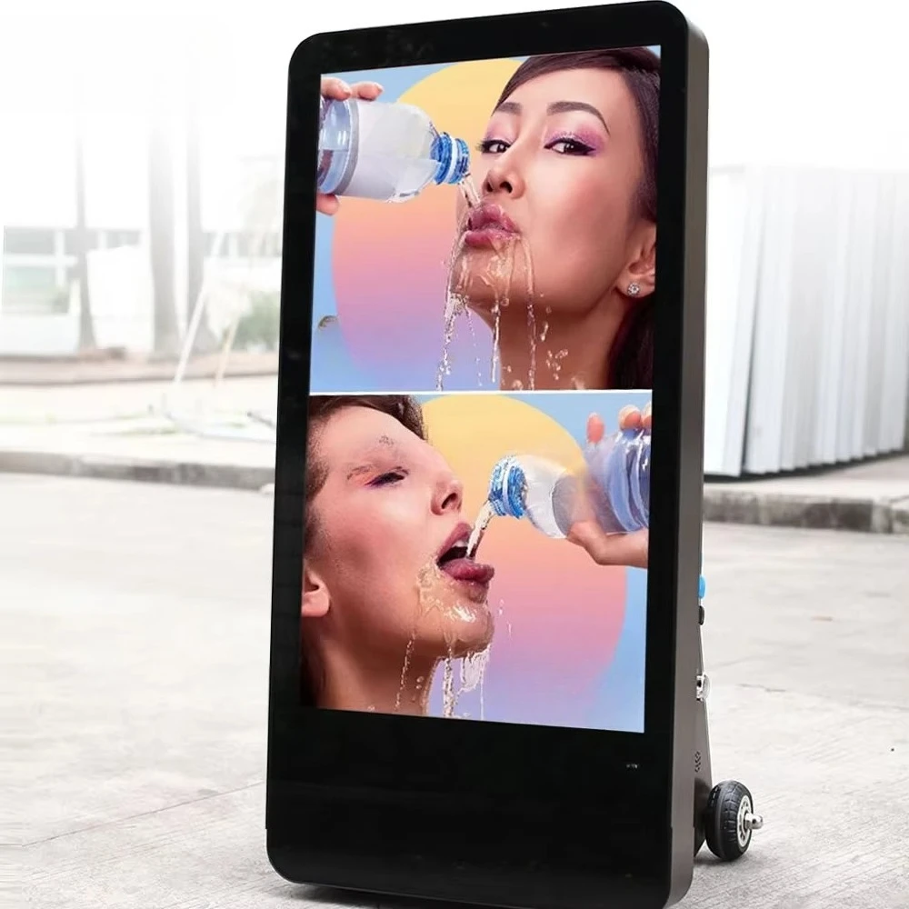 Menu Board Kiosk Restaurant 4k TV Smart Portable LCD A Board Digital Signage Battery Powered