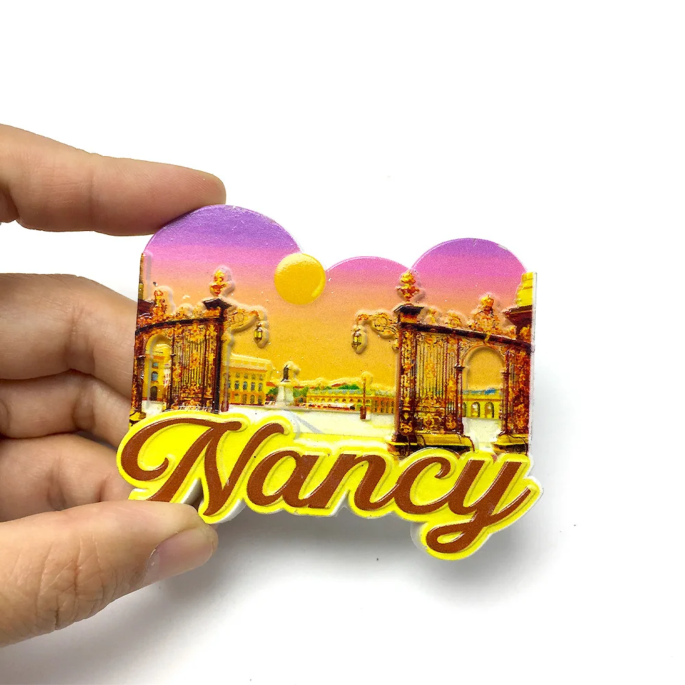 

Nancy Resin Fridge Magnet - Vibrant Palace Sunset Scene - Home Decor Gift Idea