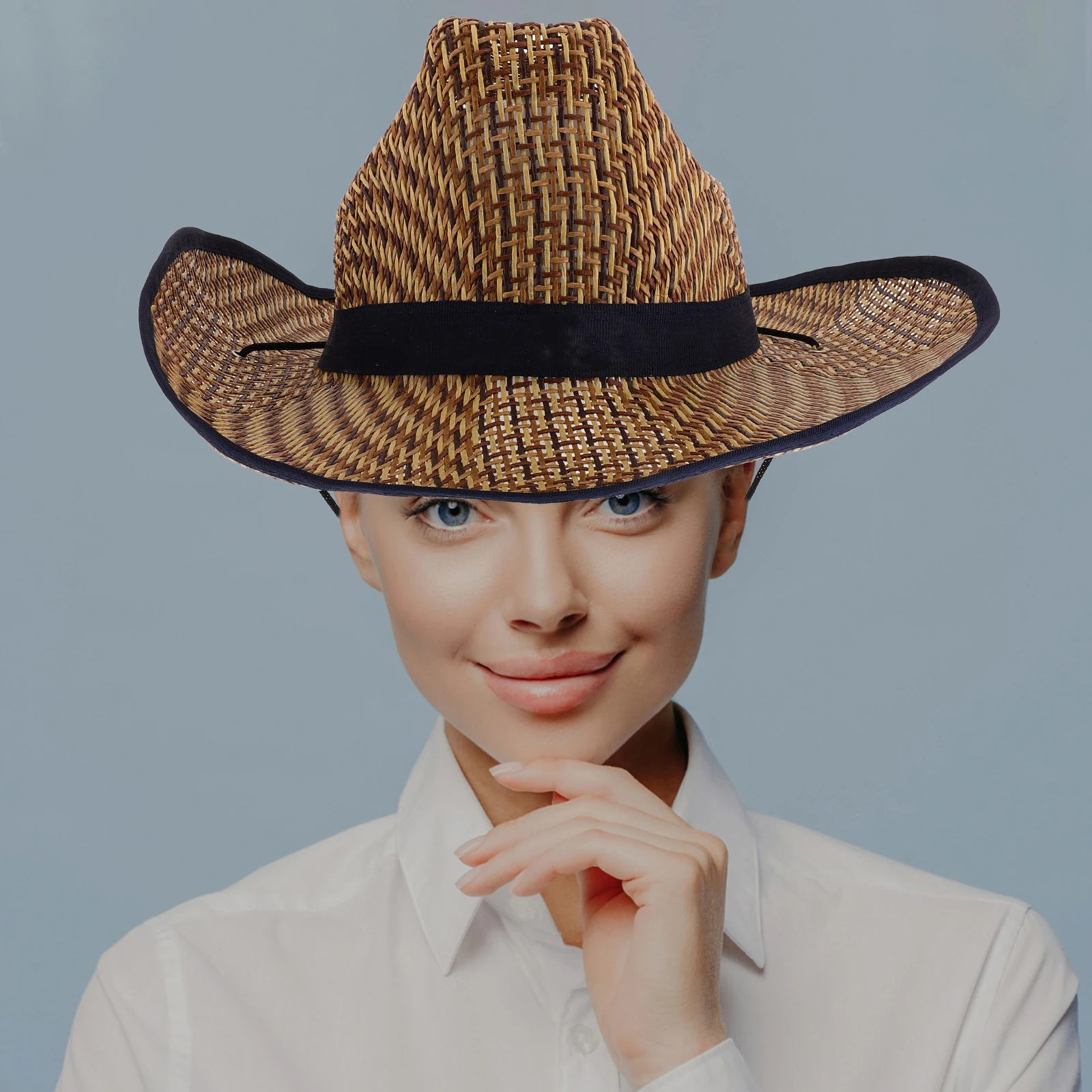 

Farmer Straw Hat Outdoor Sun Protection Wide Brim Cap Beach Fishing Gardening Hiking Breathable Durable Straw Hats for Men