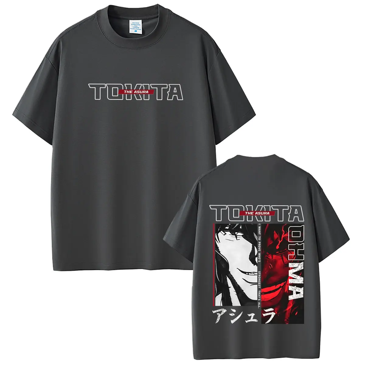 Anime Kengan Ashura Tokita Ohma I Want To Prove Who's Strongest That's All T-shirt Men Women Manga Gothic Vintage T Shirts Tops