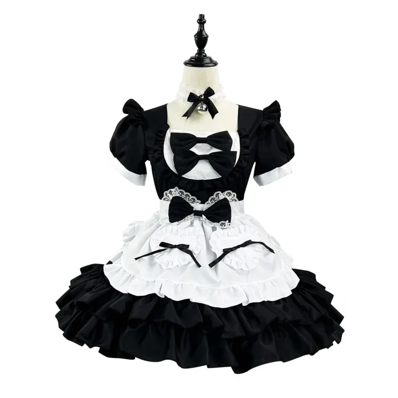 Vestido Kawaii de talla grande, disfraces de Cosplay, trajes de sirvienta dulce para colegiala, vestido victoriano de Anime, Cosplay gótico japonés de Lolita