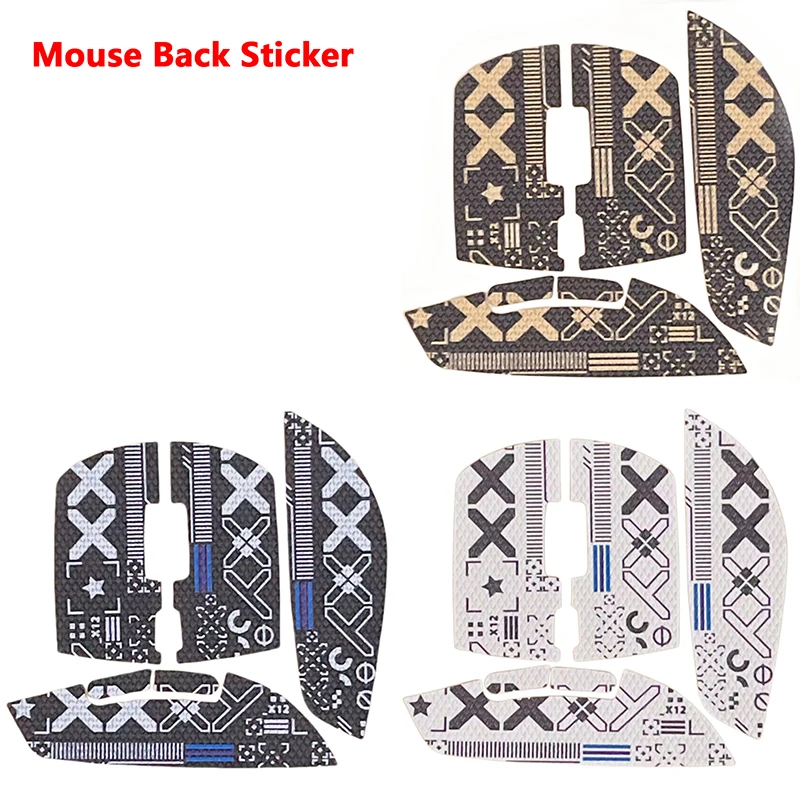 1Set Mouse Non-slip Stickers For HERJILL AJ199 Mouse Printing Sweatproof Skate Feet Pad Mouse Glides Curve Edge w/Alcohol Pad