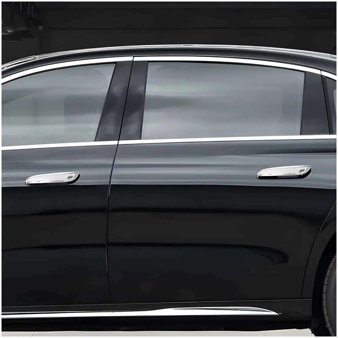 الكروم الخارجي غطاء مقبض الباب قطاع الكسوة البلاستيك صالح لمرسيدس بنز E S EQE EQS W214 V295 X294 2024-2025