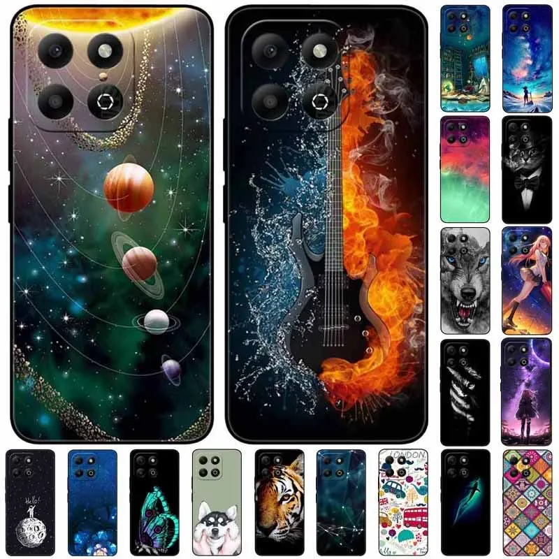 For Honor X6B Case Soft Space Wolf TPU Silicone Cover for Huawei Honor X6b Case JDY-LX1 Protection HonorX6b Girl Fashion Covers