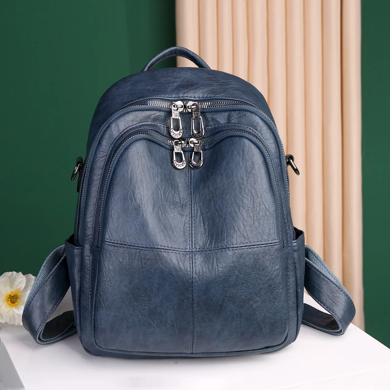 High Quality Youth PU Leather Backpacks For Teenage Girls Female School Bag Hot Sale Backpacks 2023 New Fashion Woman Backpack