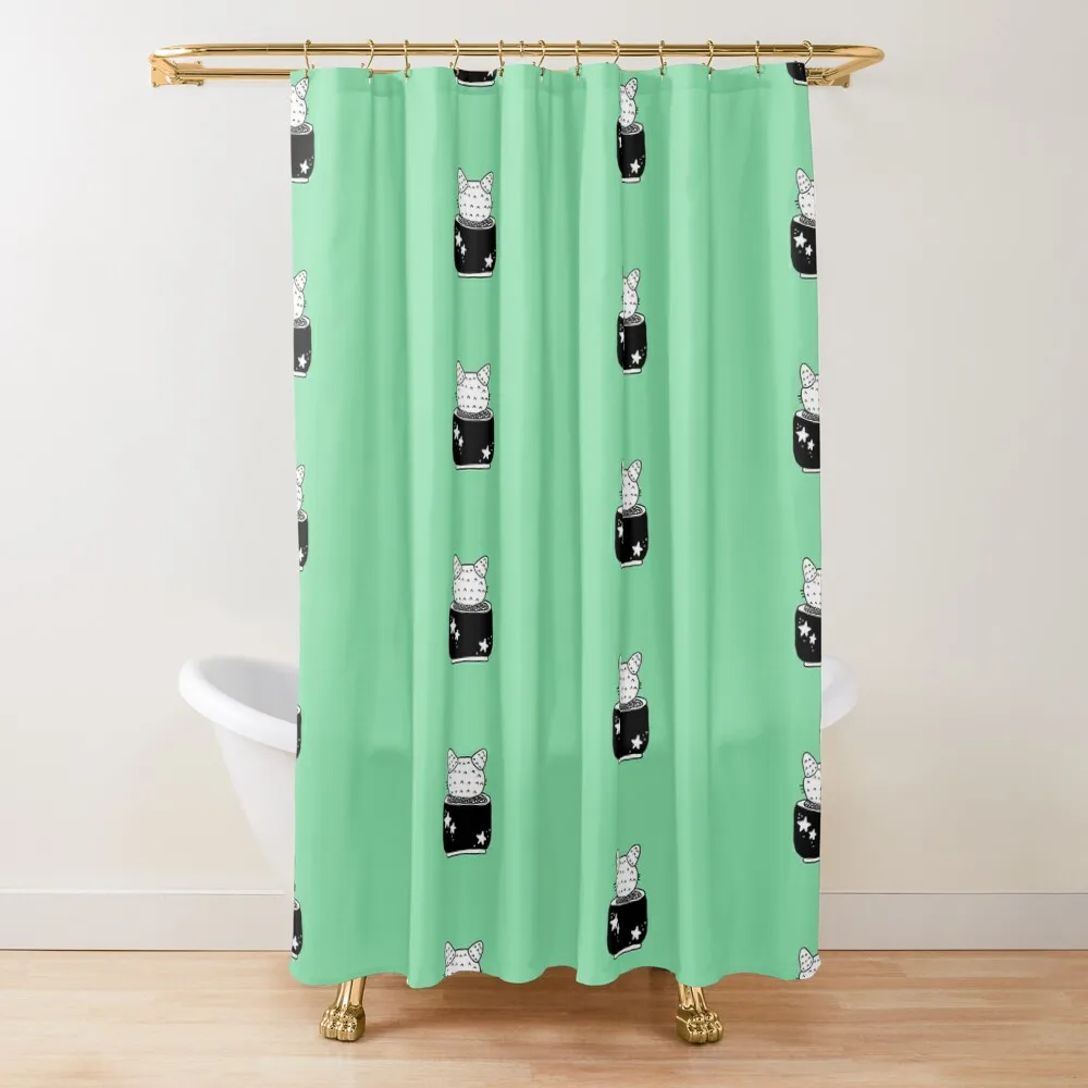 

Catcus Shower Curtain Waterproof Shower And Anti-Mold Bathroom Showers Curtain