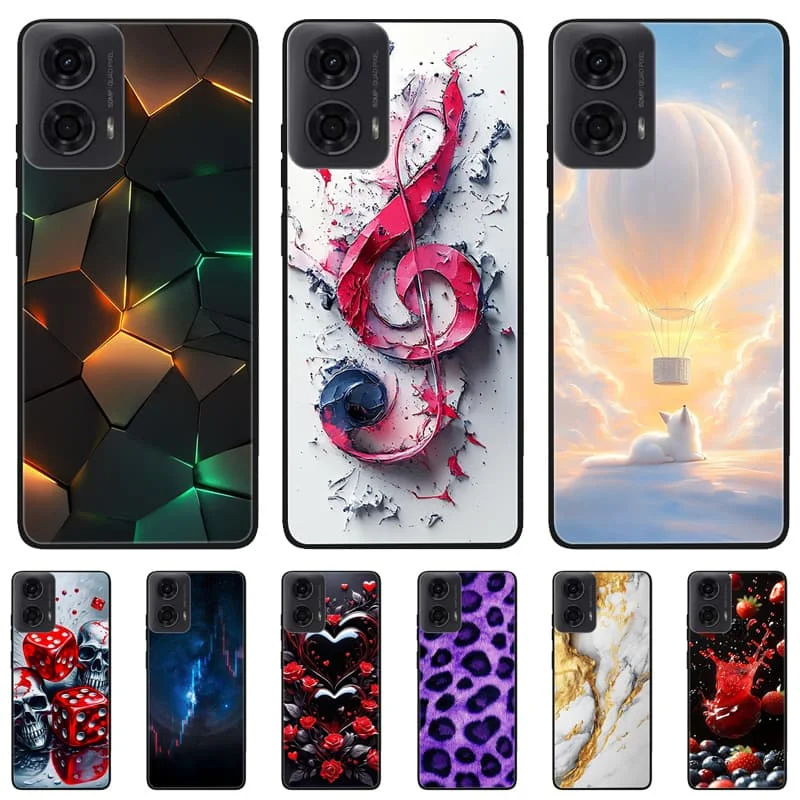 Para Motorola Moto G24 Power funda protectora de silicona TPU para Moto G24 G 24 Power Cool Fundas Coque carcasa negra Capa
