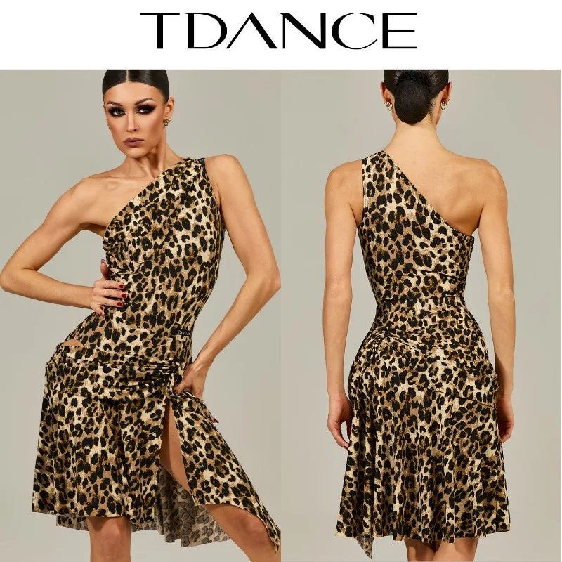 

Костюм для латиноамериканских танцев TDANCE National Standard [комбинезон на одно плечо] для женщин, взрослых, с нагрудным валиком, для выступлений преподавателей GL-238