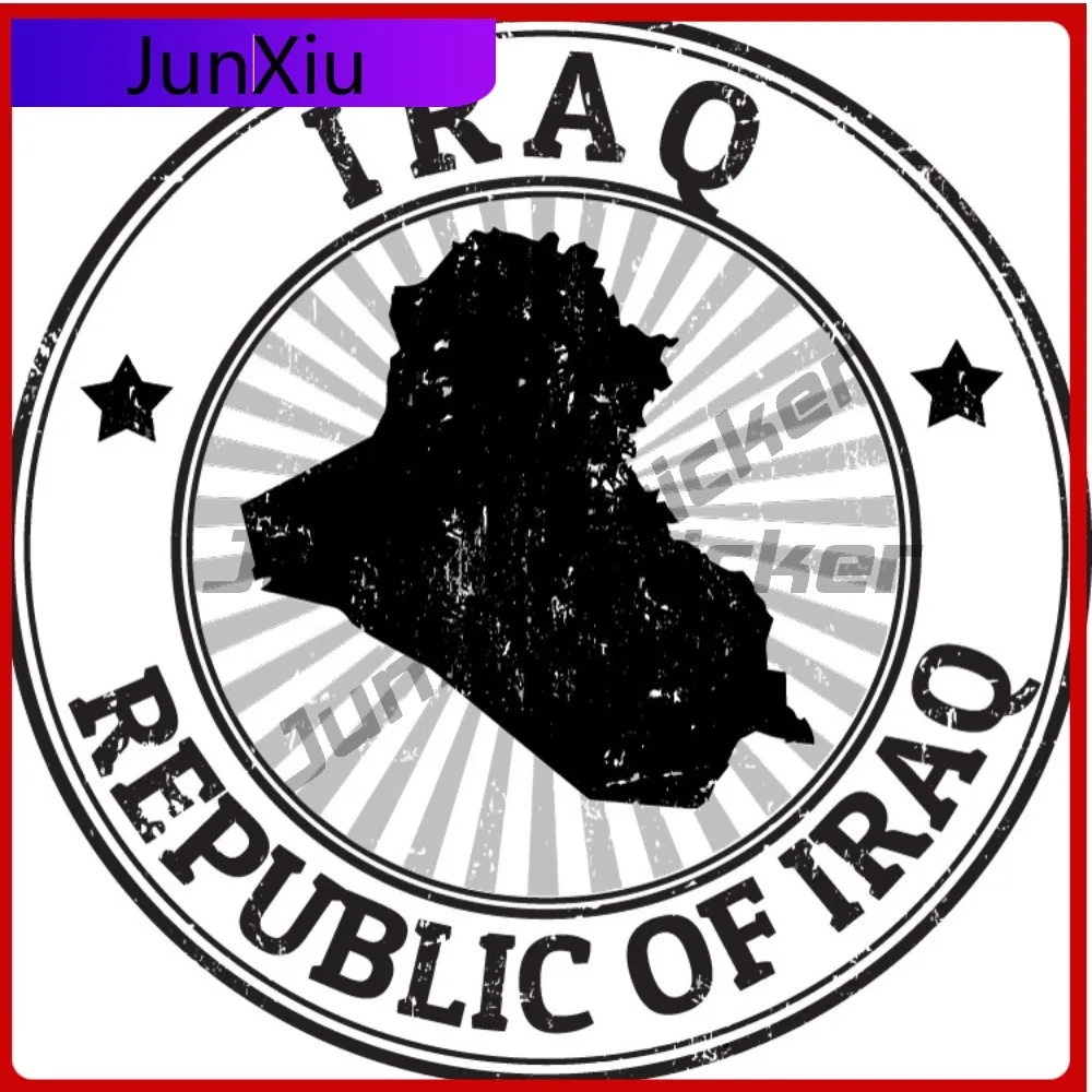 

Iraq Round Car Anime Best Gift Scratch Resistant Aesthetic Laptop Decal Accessory Waterproof Vinyl Window Bumper Auto Exterior