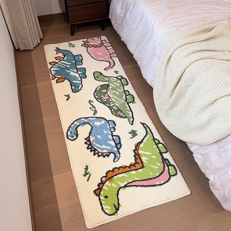 Cartoon Thick Dinosaur Carpet Bedroom Sofa Mat Kids Playmat Fluffy Absorbent Floor Rug