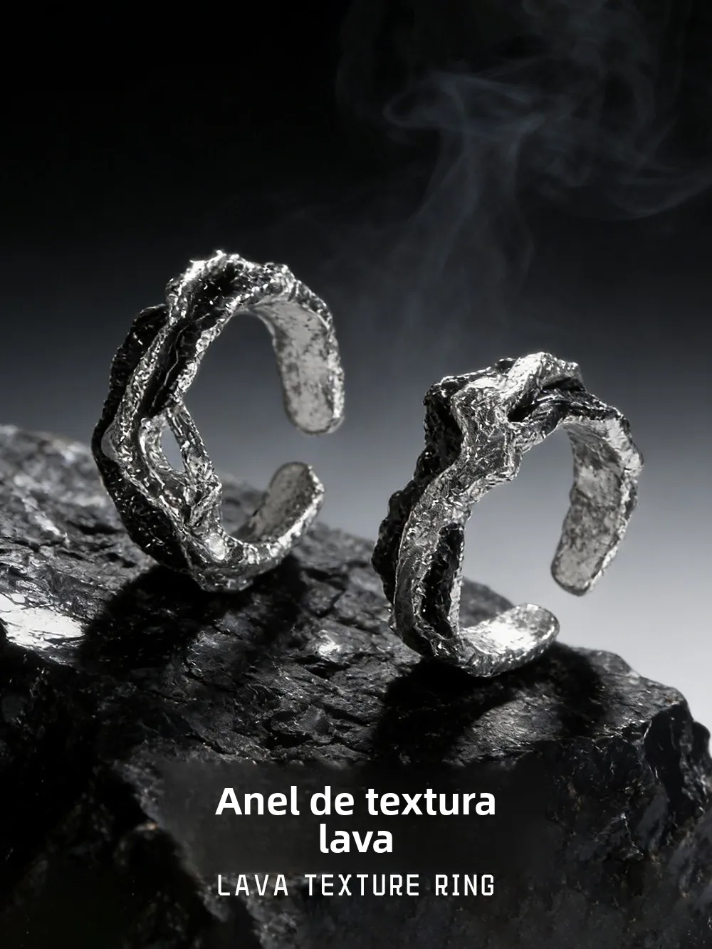 s925-sterling-silver-rings-couple-rings-women's-style-adjustable-ring-texture-dark-personality-ring-gift
