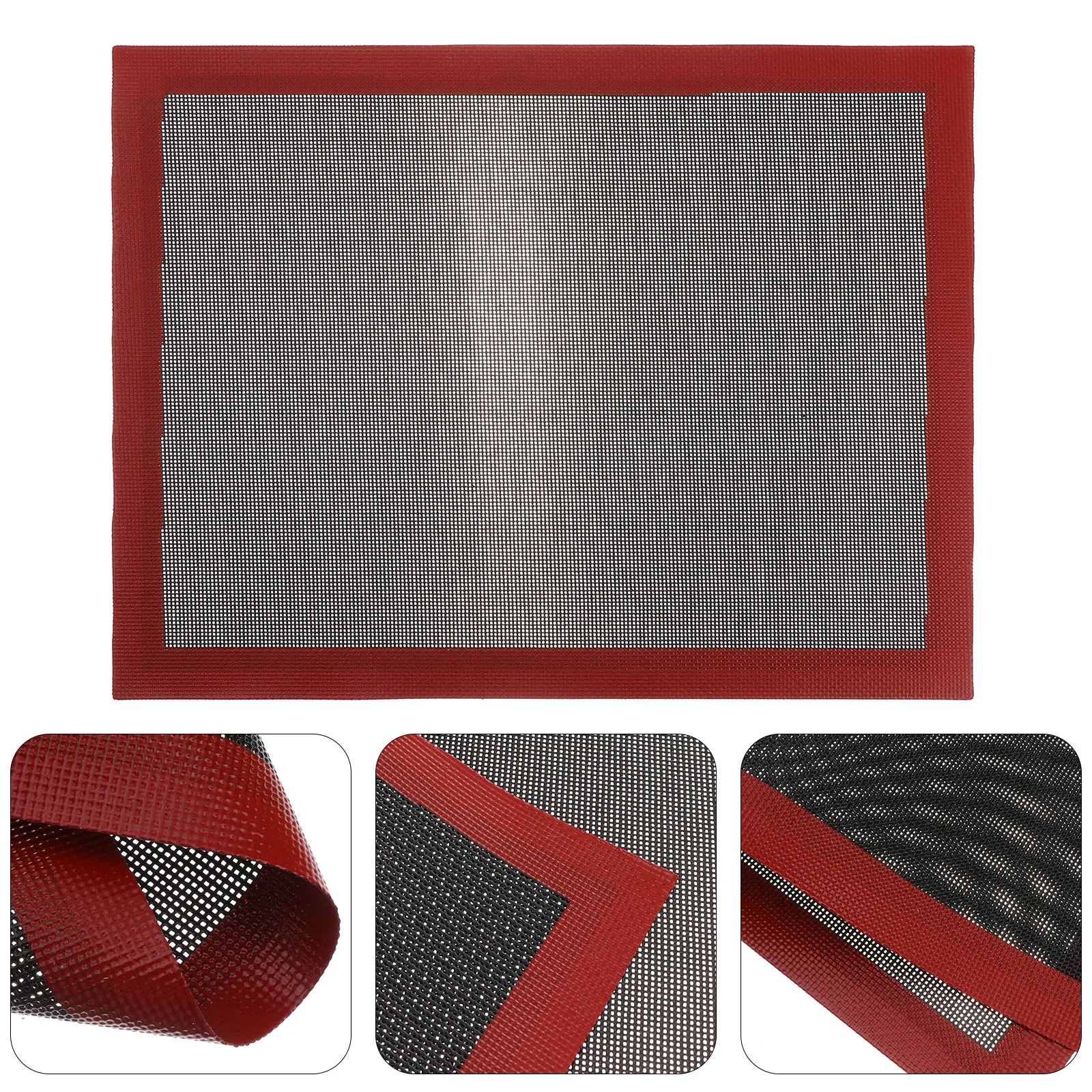 

Silicone Baking Mat Heat Resistant Oven Tray Non Stick Pastry Bakeware Reusable Black 230C Glass Fiber Cooking Sheet