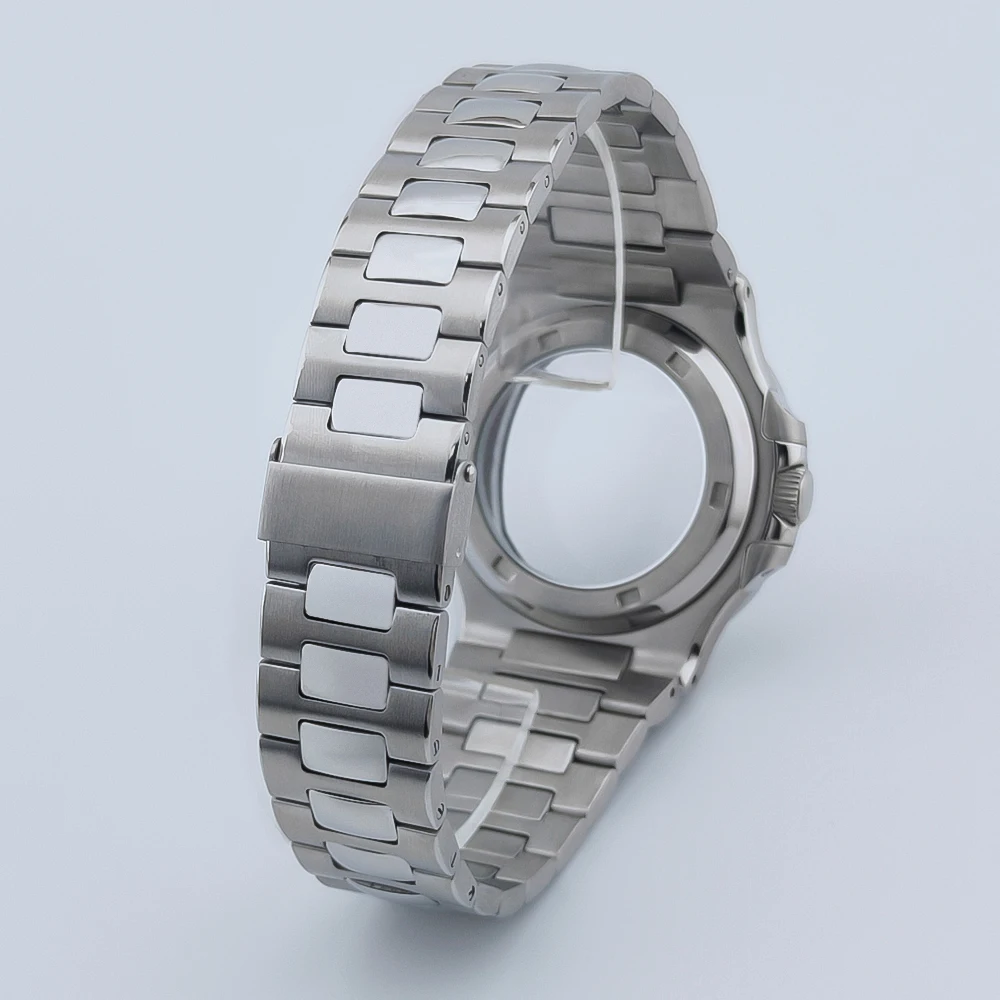 BOTIONI 40mm Silver Watch Case Fit NH35Movement NH36 Automatic Movements Parts Solid stainless steel image 4