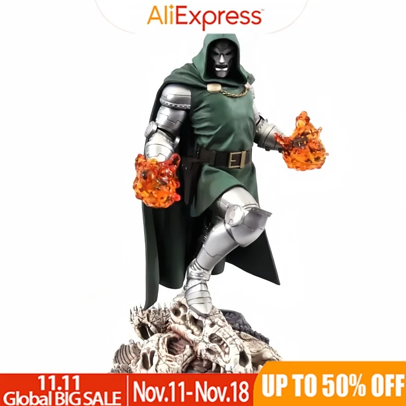 

Marvel Genuine 10 Inch Museum Of Art Series Destruction Doctor Doom Pvc Statue Landscape Ornaments Children'S Birthday Gifts