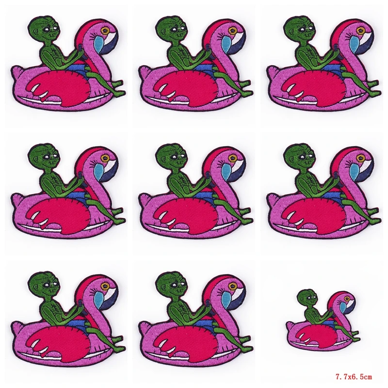 Parche bordado OVNI Alien - insignia táctica para mochila - imagen 3