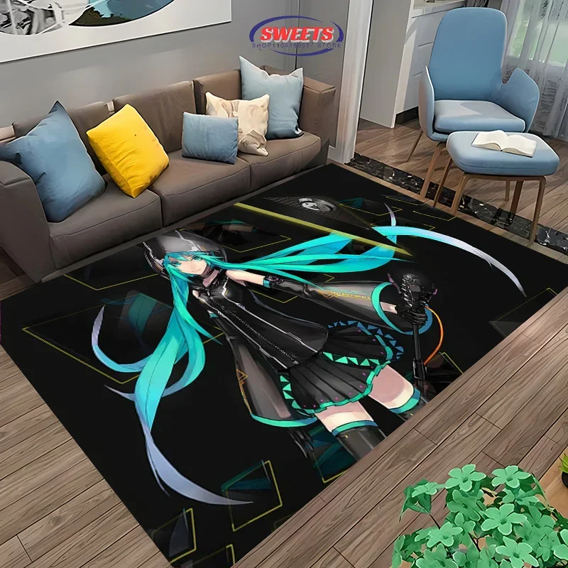 New Virtual Band H-Hatsune MM1ku Carpet for Living Room Cartoon Children Bedroom Sofa Doormat Floor Rug Anti-slip Decor Mat Gift