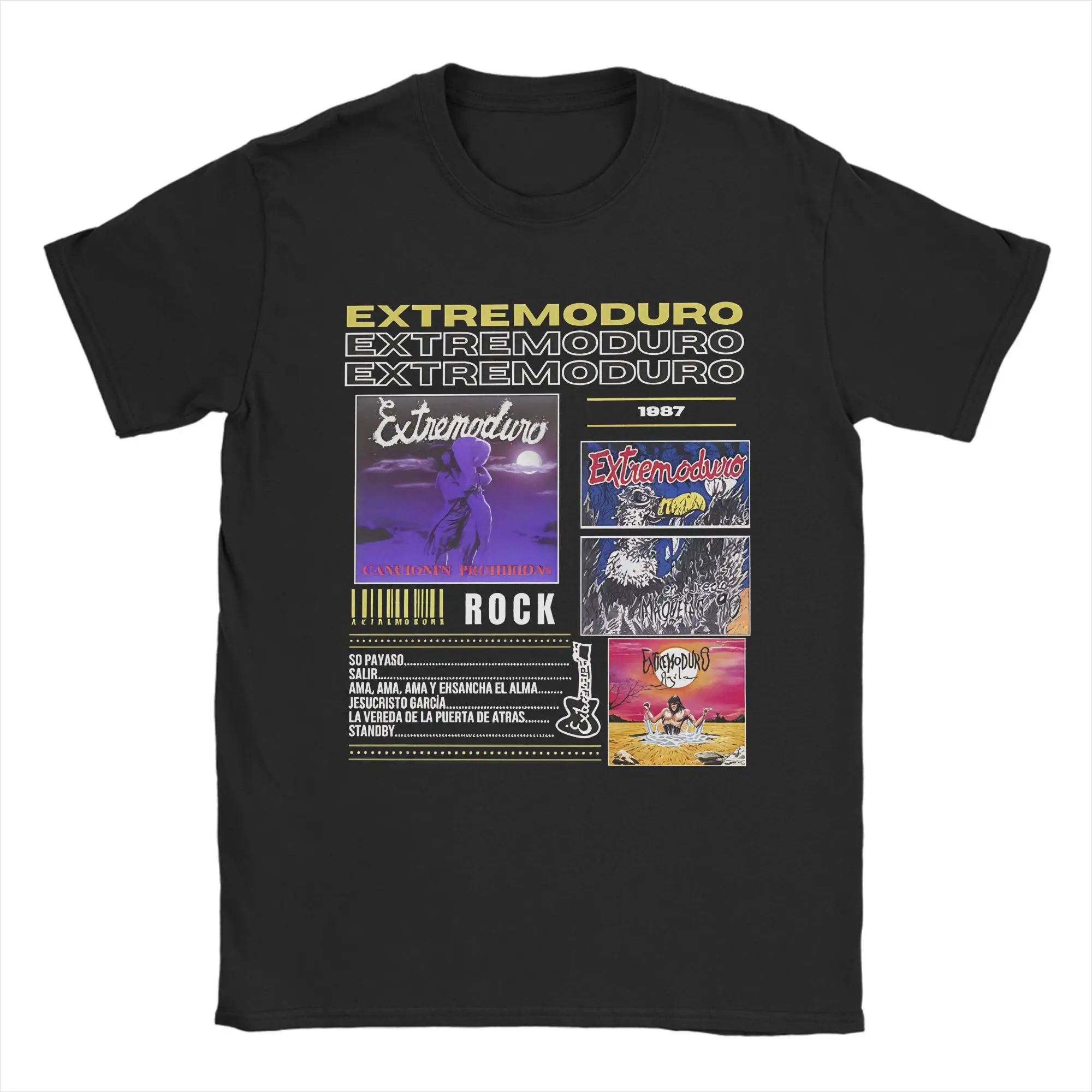 

Мужская футболка Rock Band EXTREMODURO Tour 2025, футболки, пляжные футболки, уличная одежда, дизайн, хлопковая одежда, большие размеры 6XL