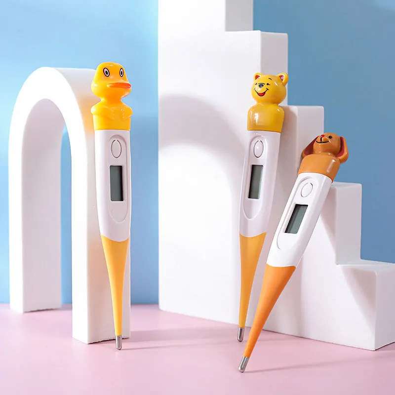 Cartoon Portable Electronic Thermometer Soft-head Safe Products Veterinary Accessories Pet Medical Equipment Tool Supplies